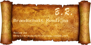 Brandschott Roxána névjegykártya